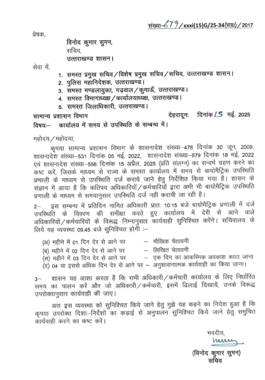 Big breaking ; उत्तराखंड के सरकारी कर्मचारियों क़ो चेतवानी